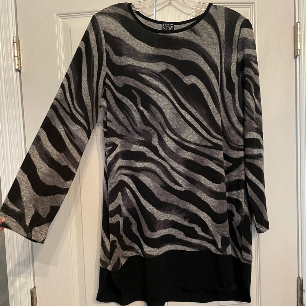 Clara Sun Woo Zebra Stripe Top